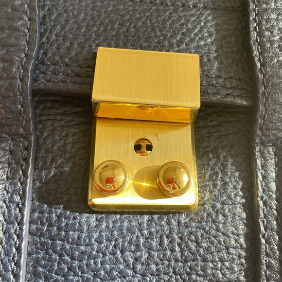 Like new, 3.1 Phillip Lin mini Pashli Leather Satchel in Navy - Picture 5 of 12